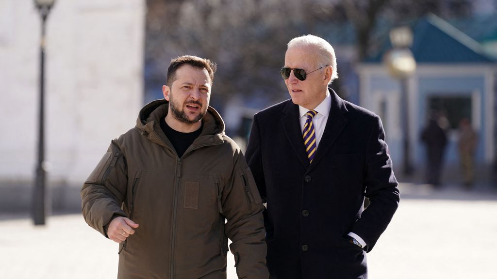 during-his-unexpected-visit-to-ukraine,-biden-said,-“one-year-later,-kiev-stands.”